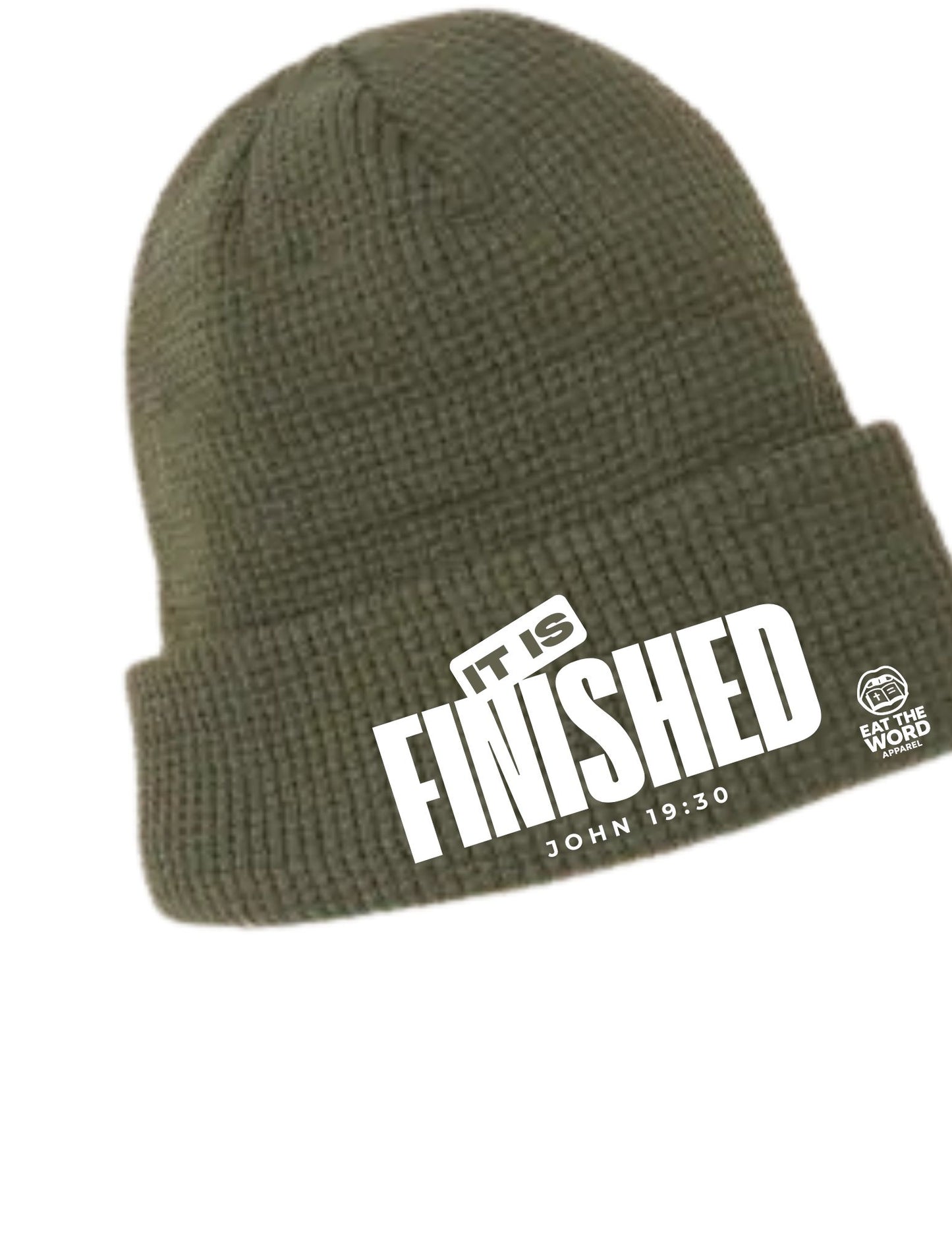 “It Is Finished – John 19:30” Soft Ribbed Knit Beanie