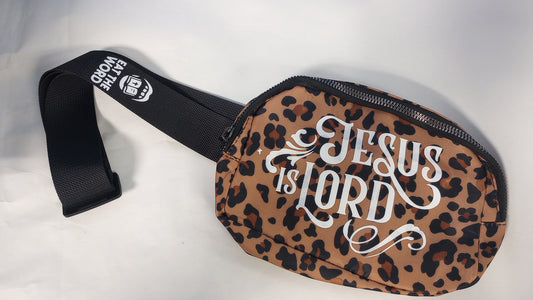 Animal print "Jesus is Lord" Fashion Sling Belt Bag – Crossbody & Waist Pack | Eat The Word Apparel