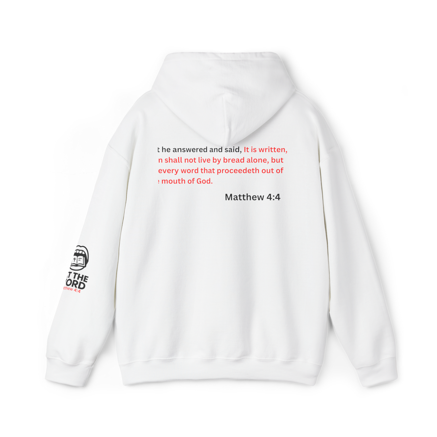 Classic Eat the Word Hoodie – Christian Faith-Based Apparel | Matthew 4:4 Inspired Sweatshirt