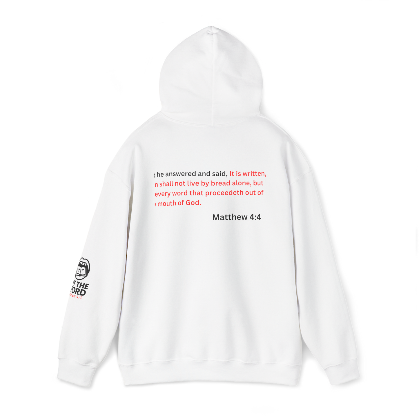 Classic Eat the Word Hoodie – Christian Faith-Based Apparel | Matthew 4:4 Inspired Sweatshirt