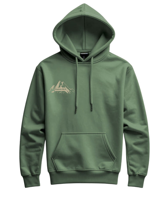 Psalms 62:6 Unisex Christian Hoodie – “He Is My Rock and My Salvation” | Faith Apparel by Eat The Word
