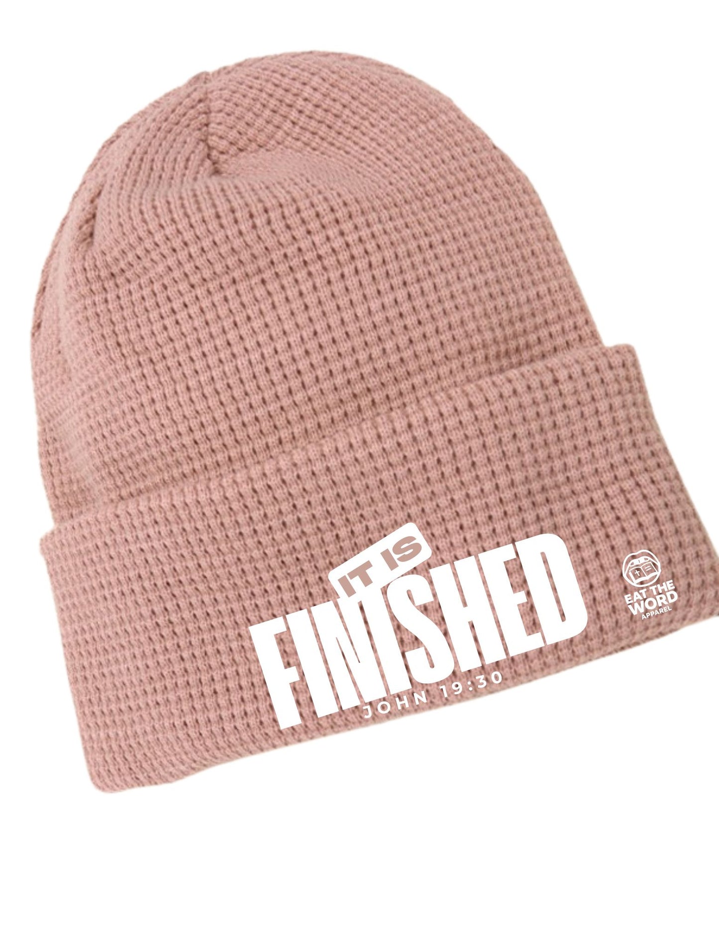 “It Is Finished – John 19:30” Soft Ribbed Knit Beanie