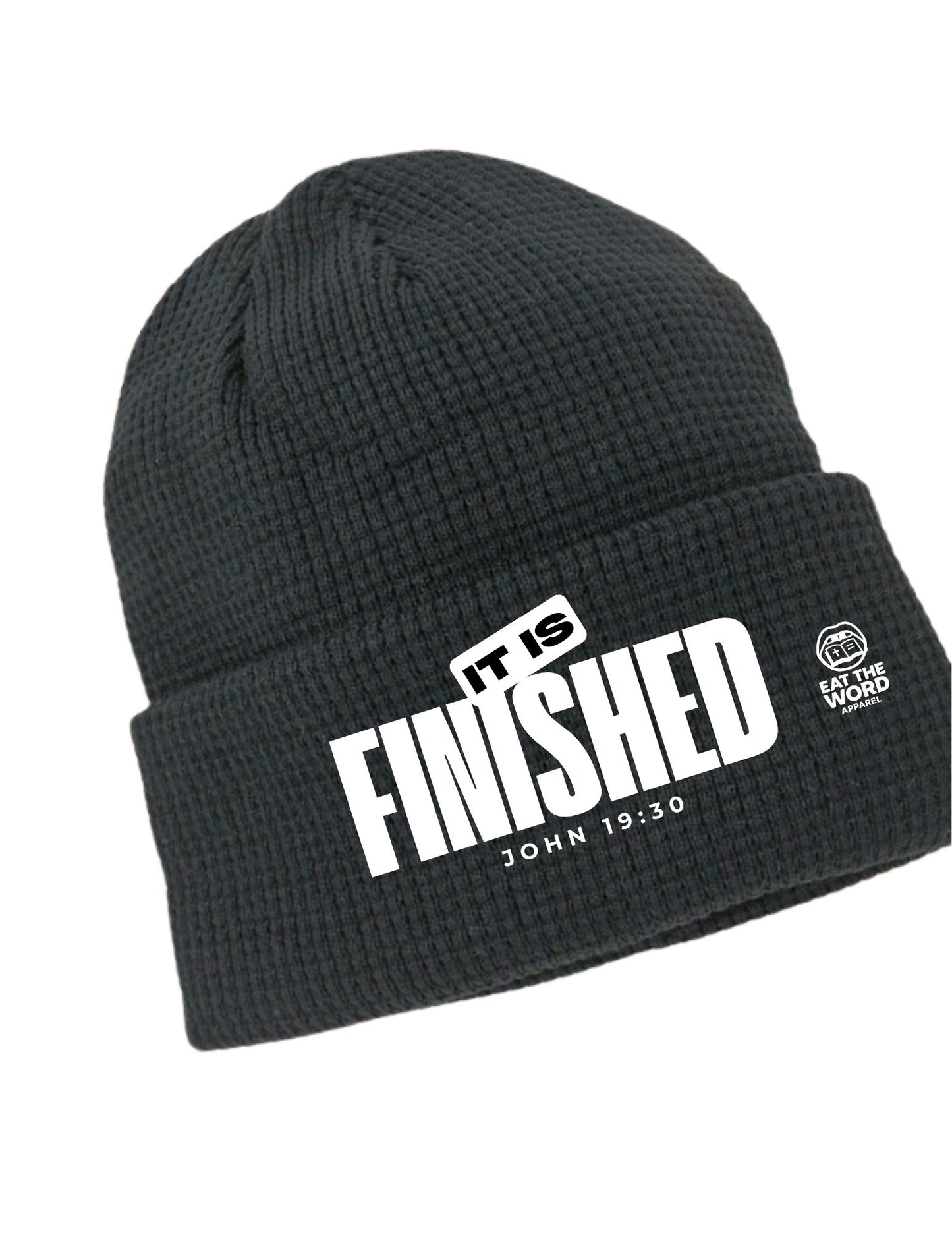 “It Is Finished – John 19:30” Soft Ribbed Knit Beanie