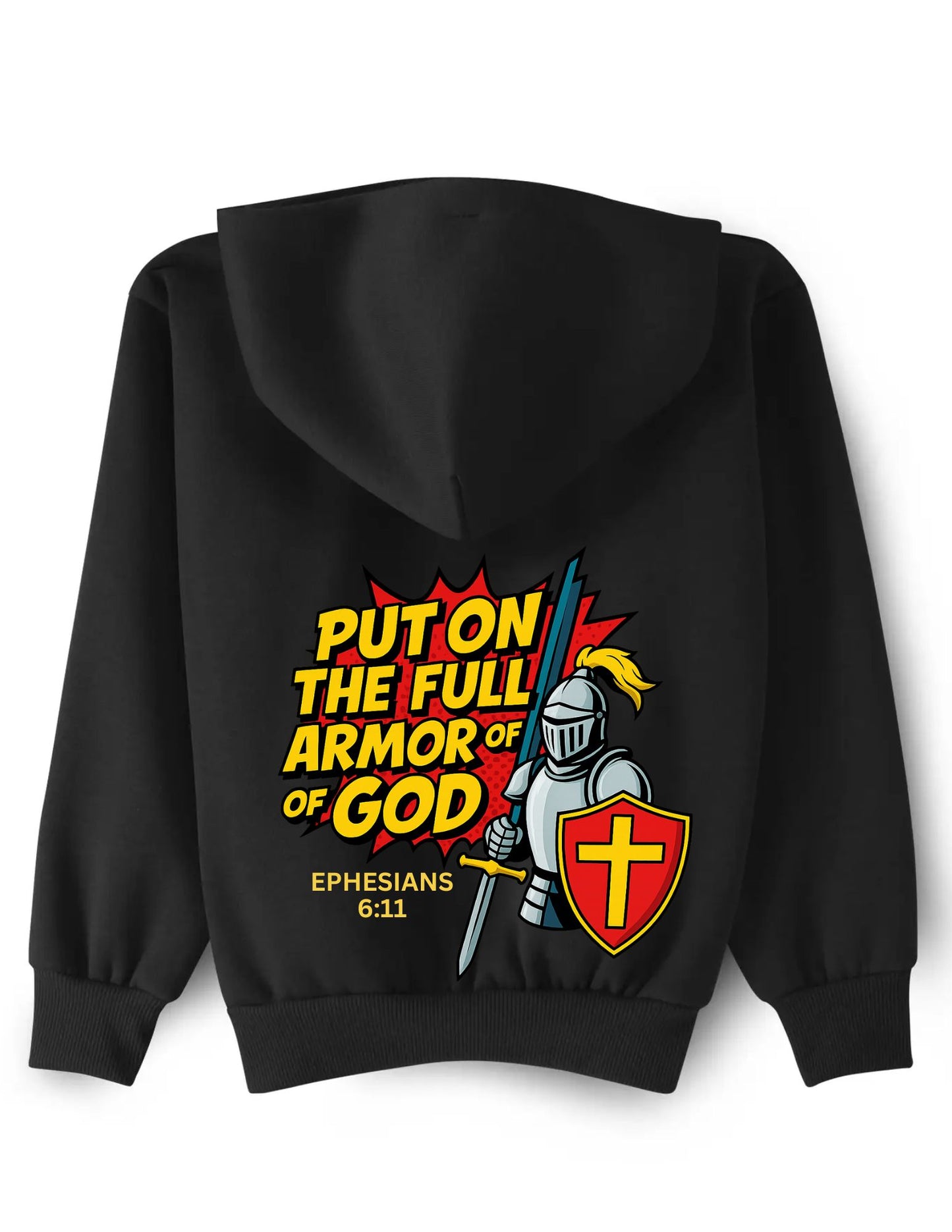Put On the Full Armor of God Hoodie | Ephesians 6:11 Christian Streetwear | Unisex Faith Apparel