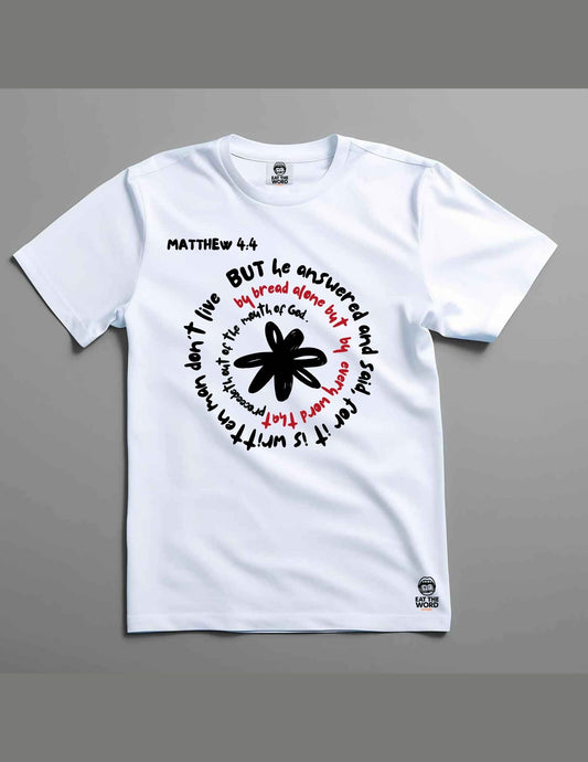 Matthew 4:4 Infinity Tee – Unisex Cotton