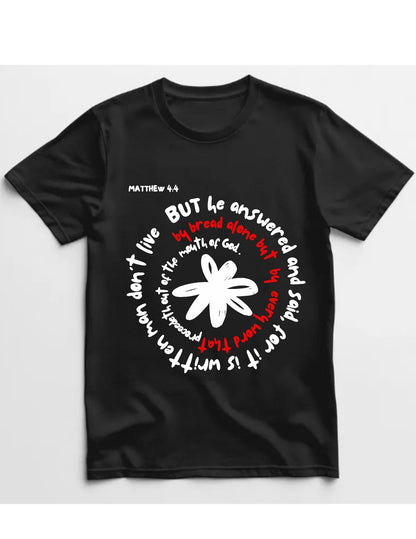 Matthew 4:4 Infinity Tee – Unisex Cotton