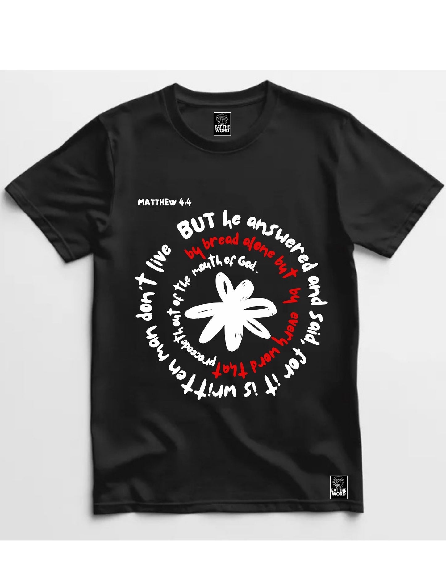 Matthew 4:4 Infinity Tee – Unisex Cotton