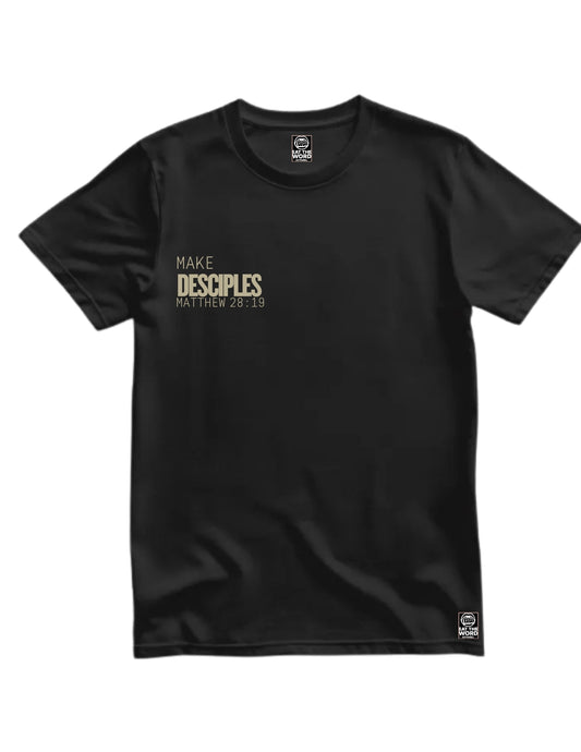 Go and Make Disciples” Christian T-Shirt Black – Matthew 28:19 Faith Apparel