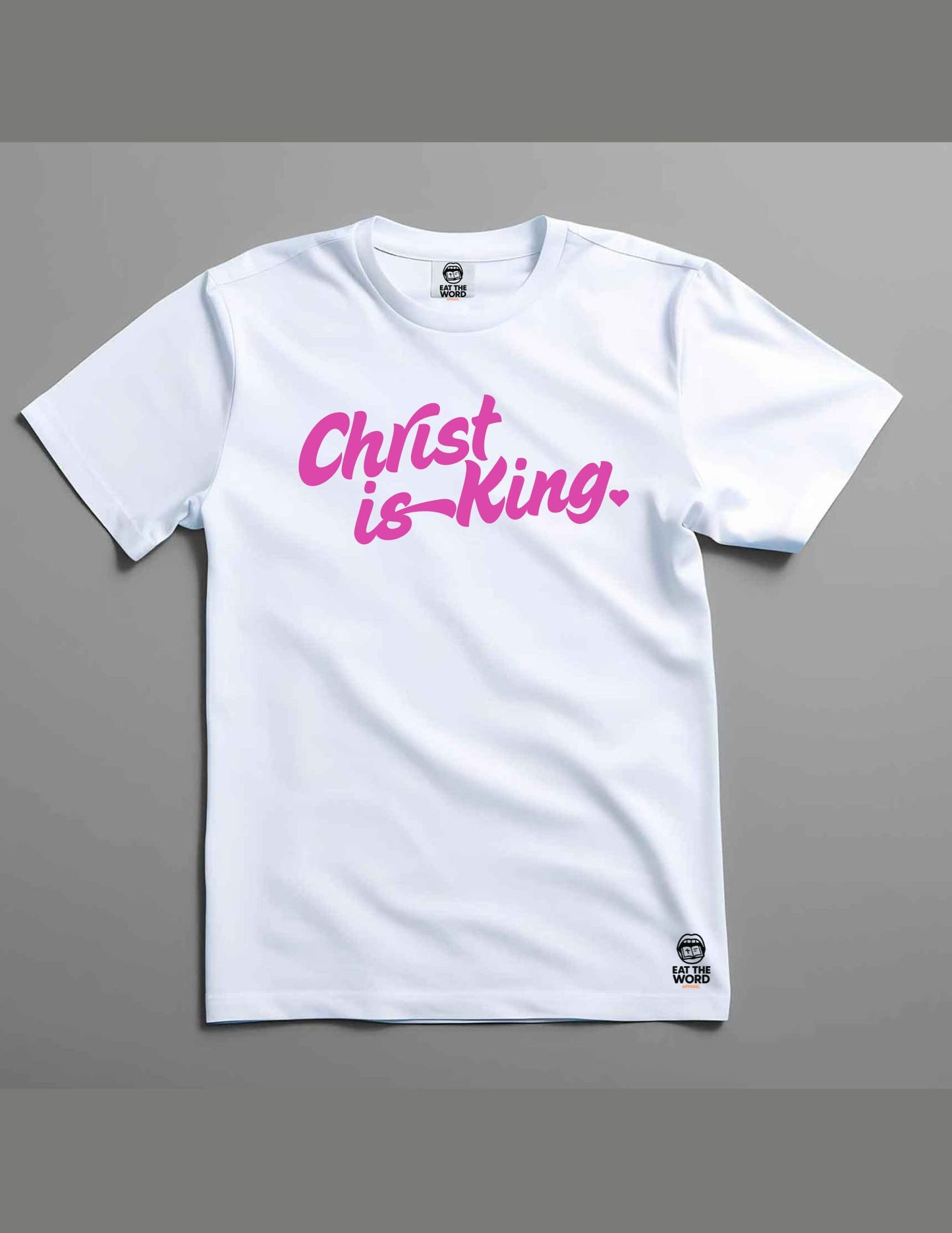 Cool “Christ Is King” Unisex Tee – Bold Faith pink