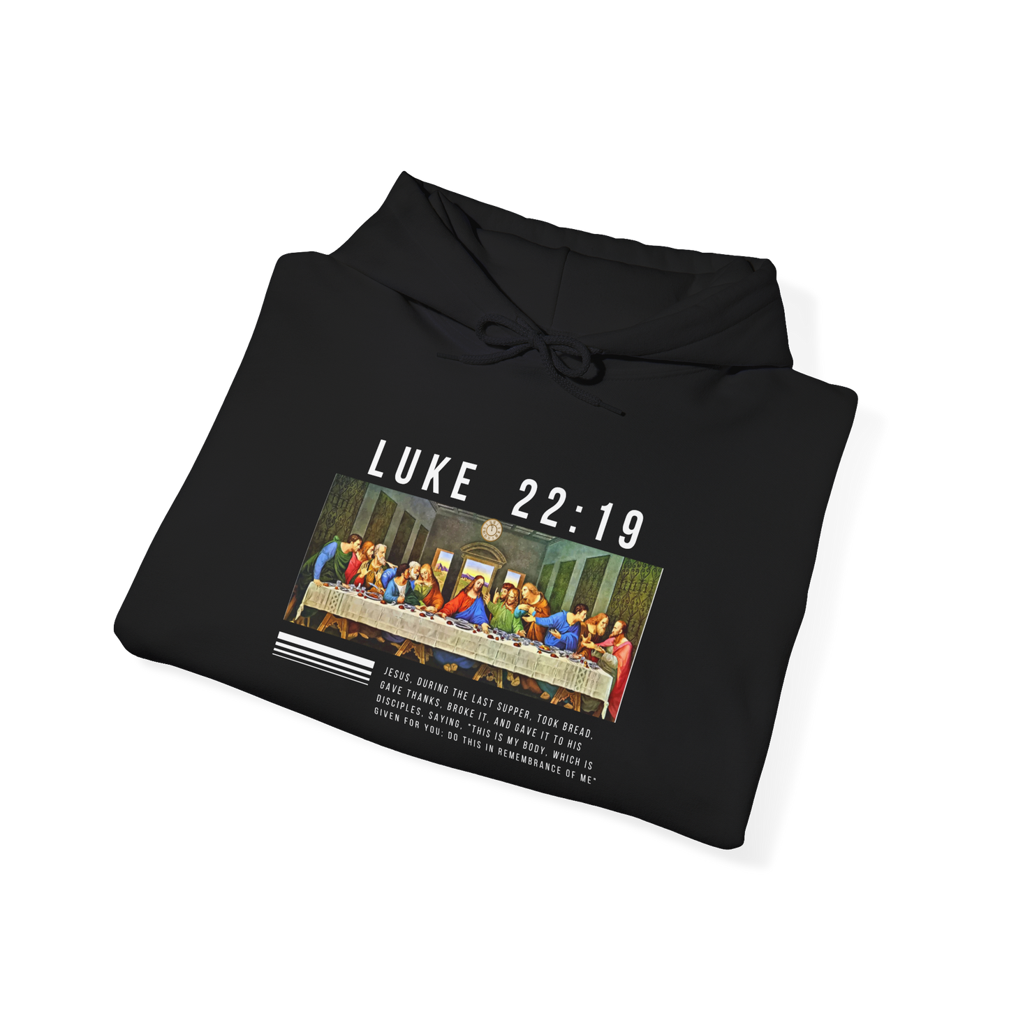 "The Last Supper Hoodie - Luke 22:19 | Faith-Inspired Streetwear"