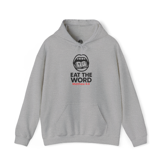 Classic Eat the Word Hoodie – Christian Faith-Based Apparel | Matthew 4:4 Inspired Sweatshirt