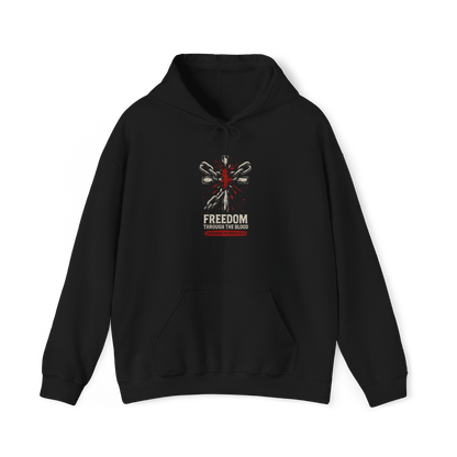 Freedom Through the Blood Hoodie – Christian Passover to Pentecost Apparel | Broken Chains Bold Faith Hoodie