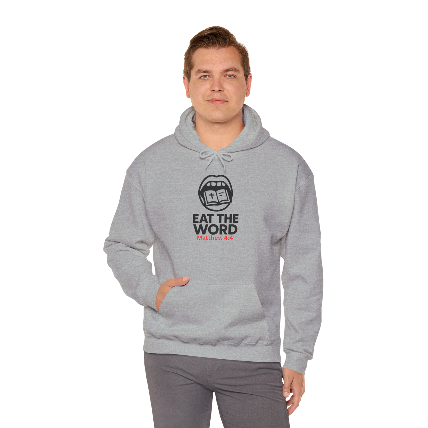 Classic Eat the Word Hoodie – Christian Faith-Based Apparel | Matthew 4:4 Inspired Sweatshirt